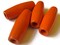 2 Inch Long Large Orange Wood Tube Beads Vintage Wooden Large Hole Macrame Beads